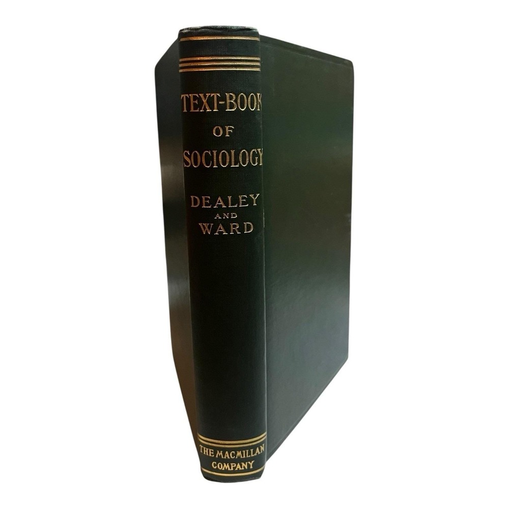 Antique 1916 Dealey & Ward A Text-Book Of Sociology Macmillan Company Hardback - Picture 2 of 8